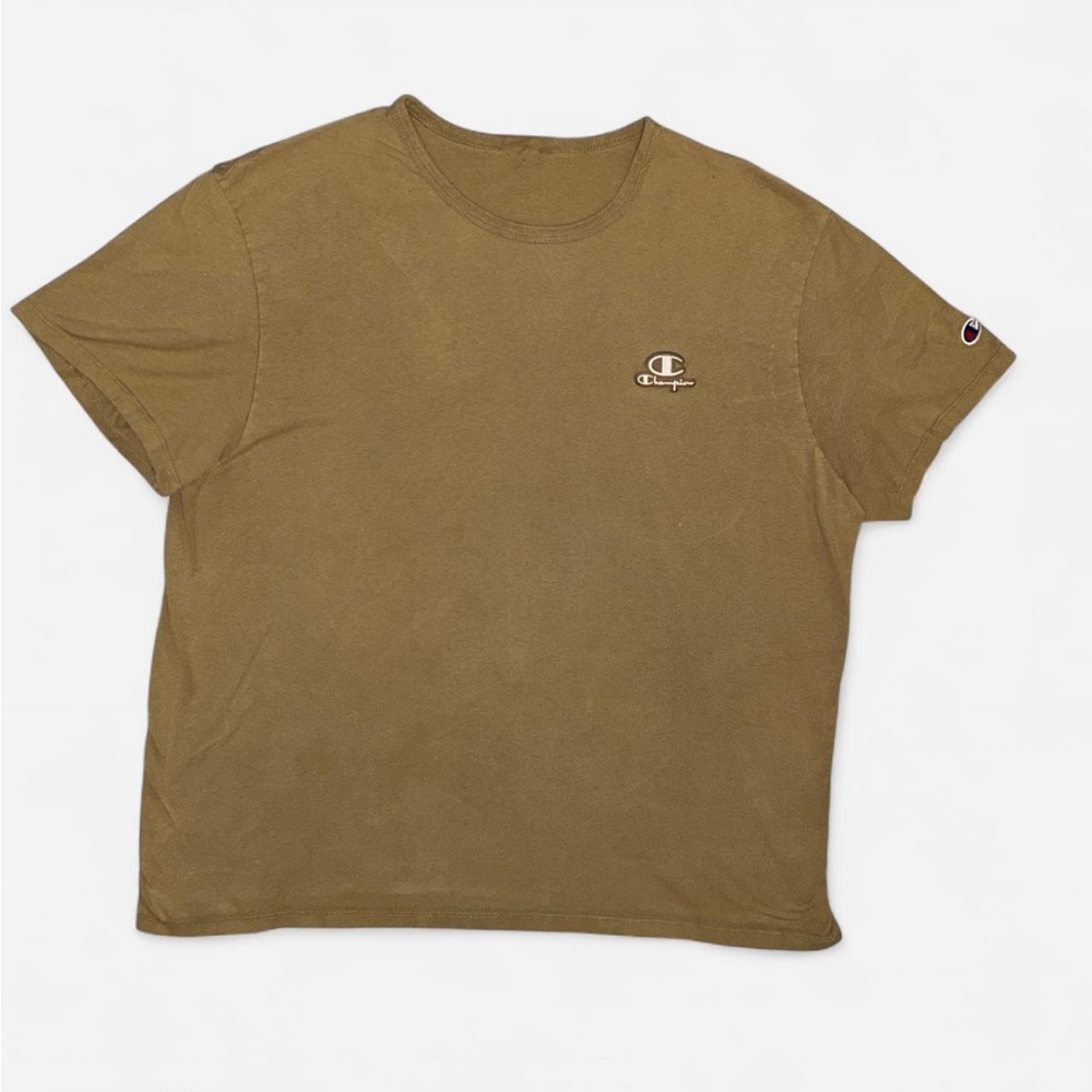 VTG Champion Tan/Olive Green Logo Tee